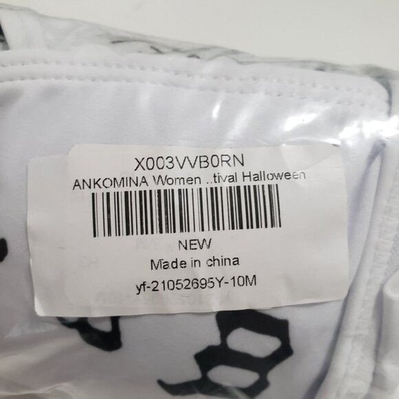 New‎ ANKOMINA Women's Triangle Bikini Set in White - Size Medium - Picture 4 of 6